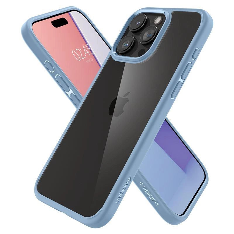 Spigen Crystal Hybrid Case for iPhone 15 Pro Max - Clear Blue_2