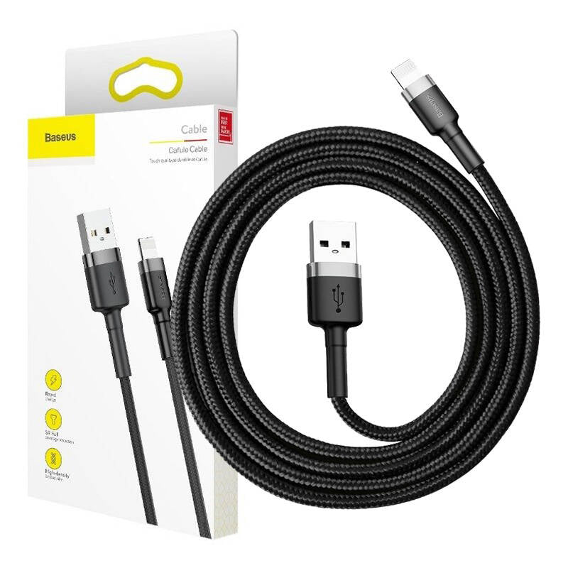 Baseus Cafule USB Lightning Cable 1,5A 2m (Gray+Black)_20