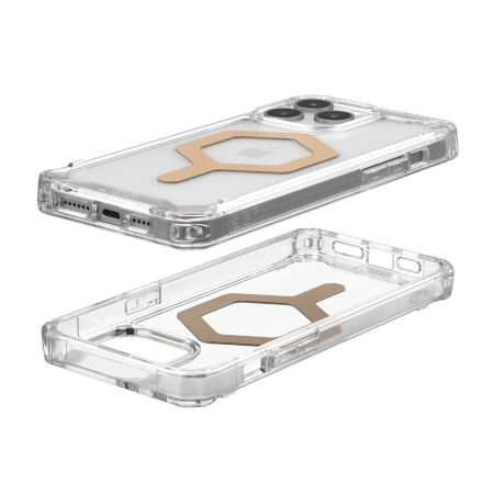 UAG Plyo MagSafe case for iPhone 15 Pro Max - transparent and gold_2