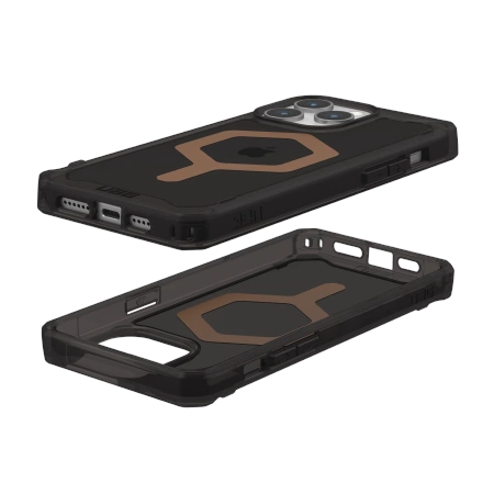 UAG Plyo MagSafe case for iPhone 15 Pro Max - black and brown_2