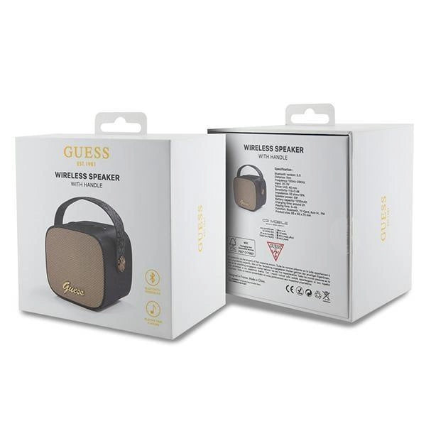 Guess Bluetooth speaker GUWSB2P4SMK Speaker mini black/black 4G Leather Script Logo with Strap_3