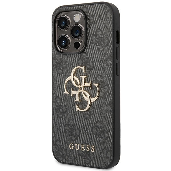 Guess GUHCP15L4GMGGR iPhone 15 Pro 6.1" gray/gray hardcase 4G Big Metal Logo_1