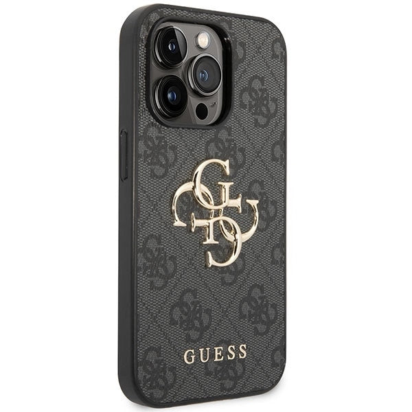 Guess GUHCP15L4GMGGR iPhone 15 Pro 6.1" gray/gray hardcase 4G Big Metal Logo_3