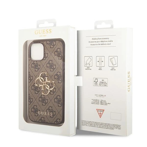 Guess GUHCP15S4GMGBR iPhone 15 6.1" brown/brown hardcase 4G Big Metal Logo_7