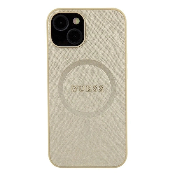 Guess GUHMP15MPSAHMCB iPhone 15 Plus 6.7" gold/gold hardcase Saffiano MagSafe_2