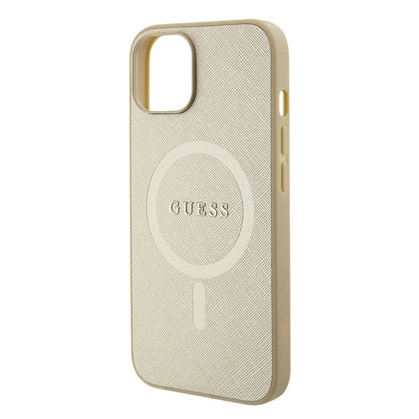 Guess GUHMP15MPSAHMCB iPhone 15 Plus 6.7" gold/gold hardcase Saffiano MagSafe_4