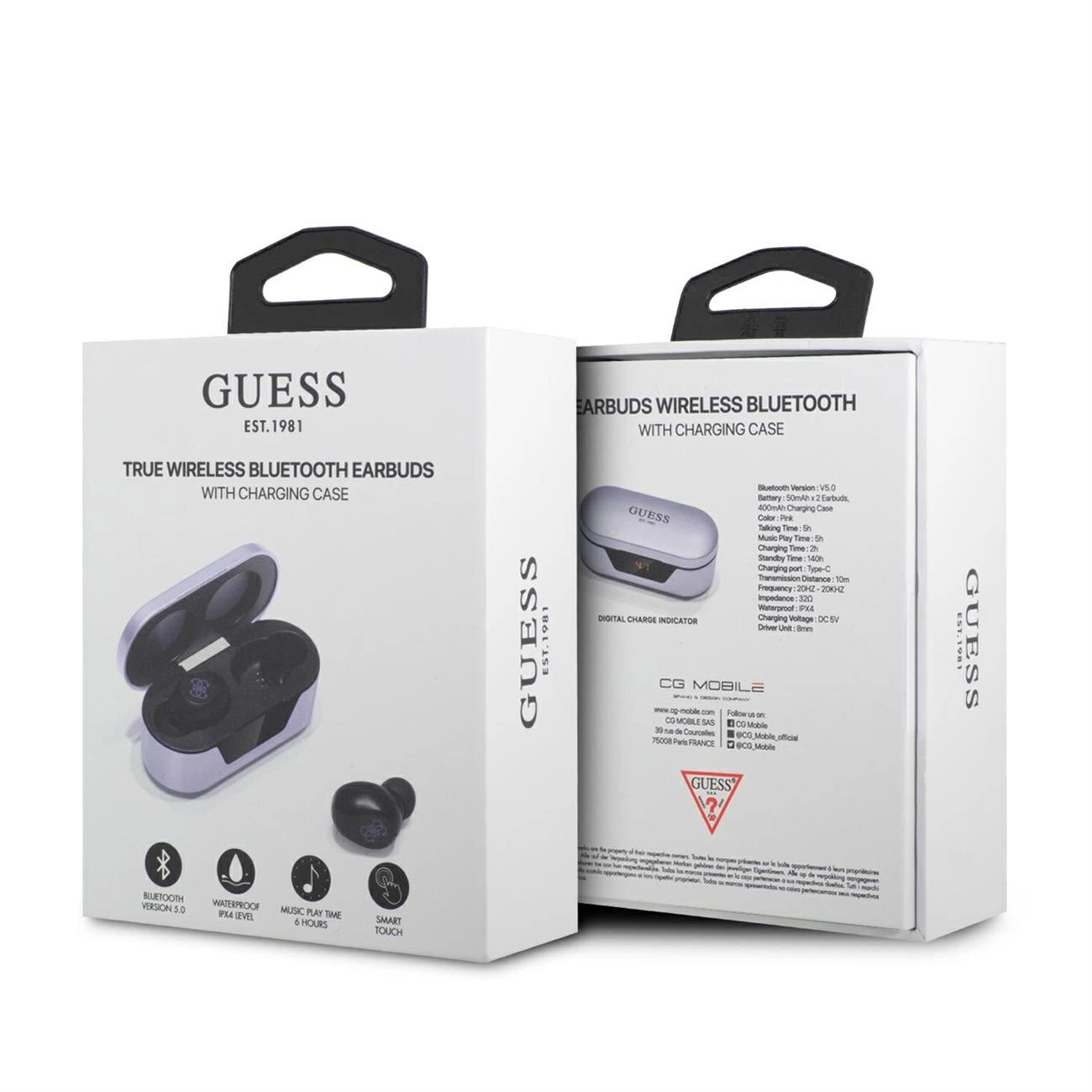 Guess GUTWST31EU TWS Bluetooth headphones + docking station purple/purple_4