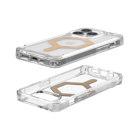 UAG Plyo MagSafe case for iPhone 15 Pro - transparent and gold_2