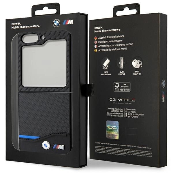 BMW Leather Carbon case for Samsung Galaxy Z Flip 5 - black_7