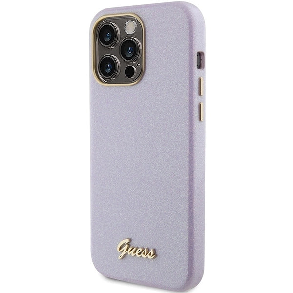 Guess Glitter Glossy Script case for iPhone 15 Pro Max - lilac_1