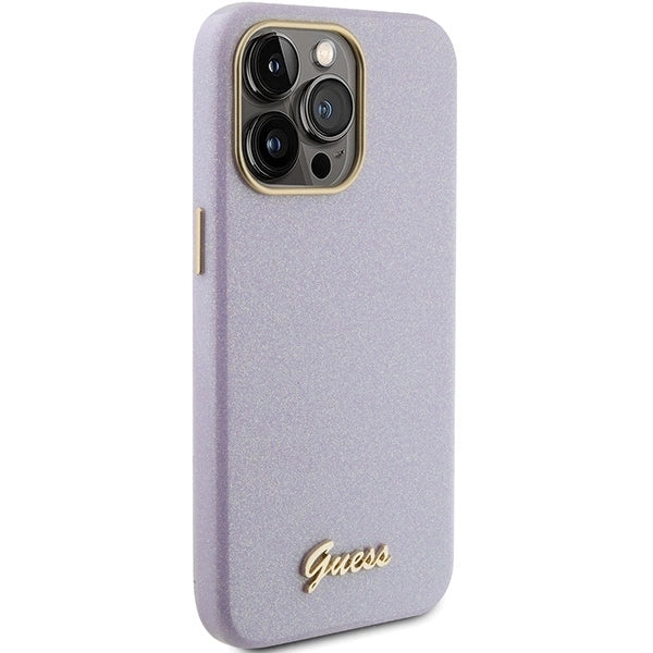 Guess Glitter Glossy Script case for iPhone 15 Pro Max - lilac_3