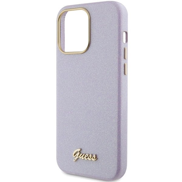 Guess Glitter Glossy Script case for iPhone 15 Pro Max - lilac_5