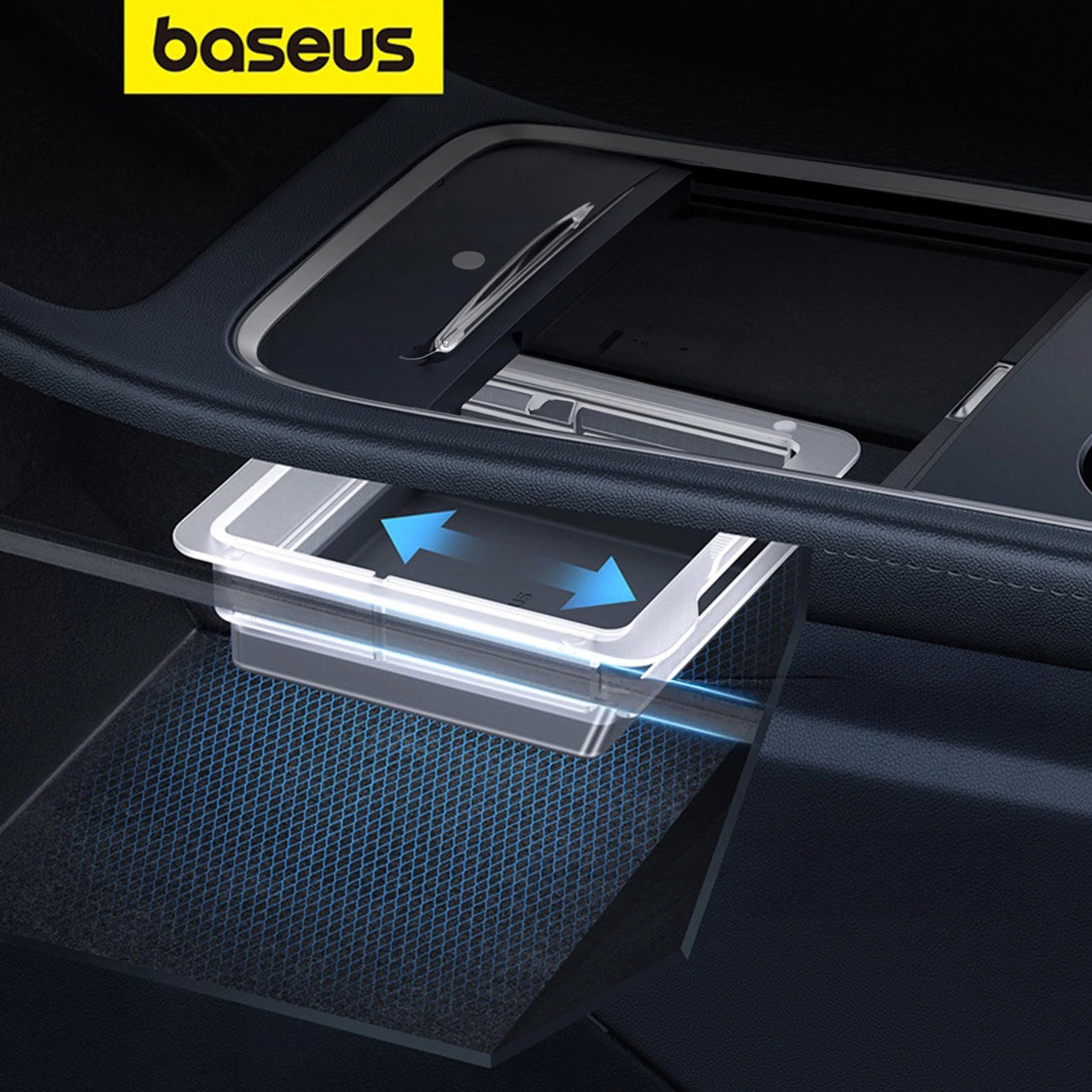 Baseus T-Space Series car organizer for Tesla Model 3 / Y - gray_23