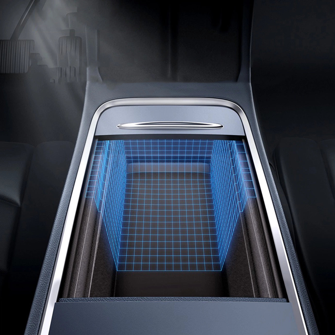 Baseus T-Space Series car organizer for Tesla Model 3 / Y - gray_24