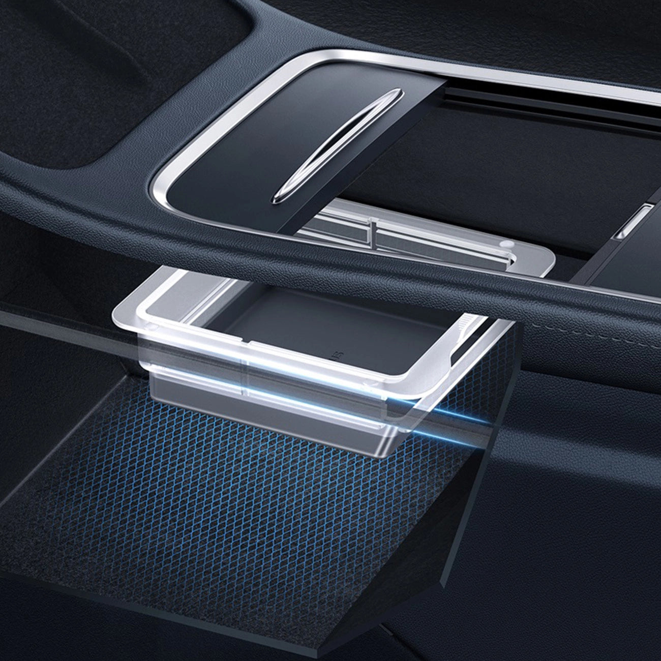 Baseus T-Space Series car organizer for Tesla Model 3 / Y - gray_12