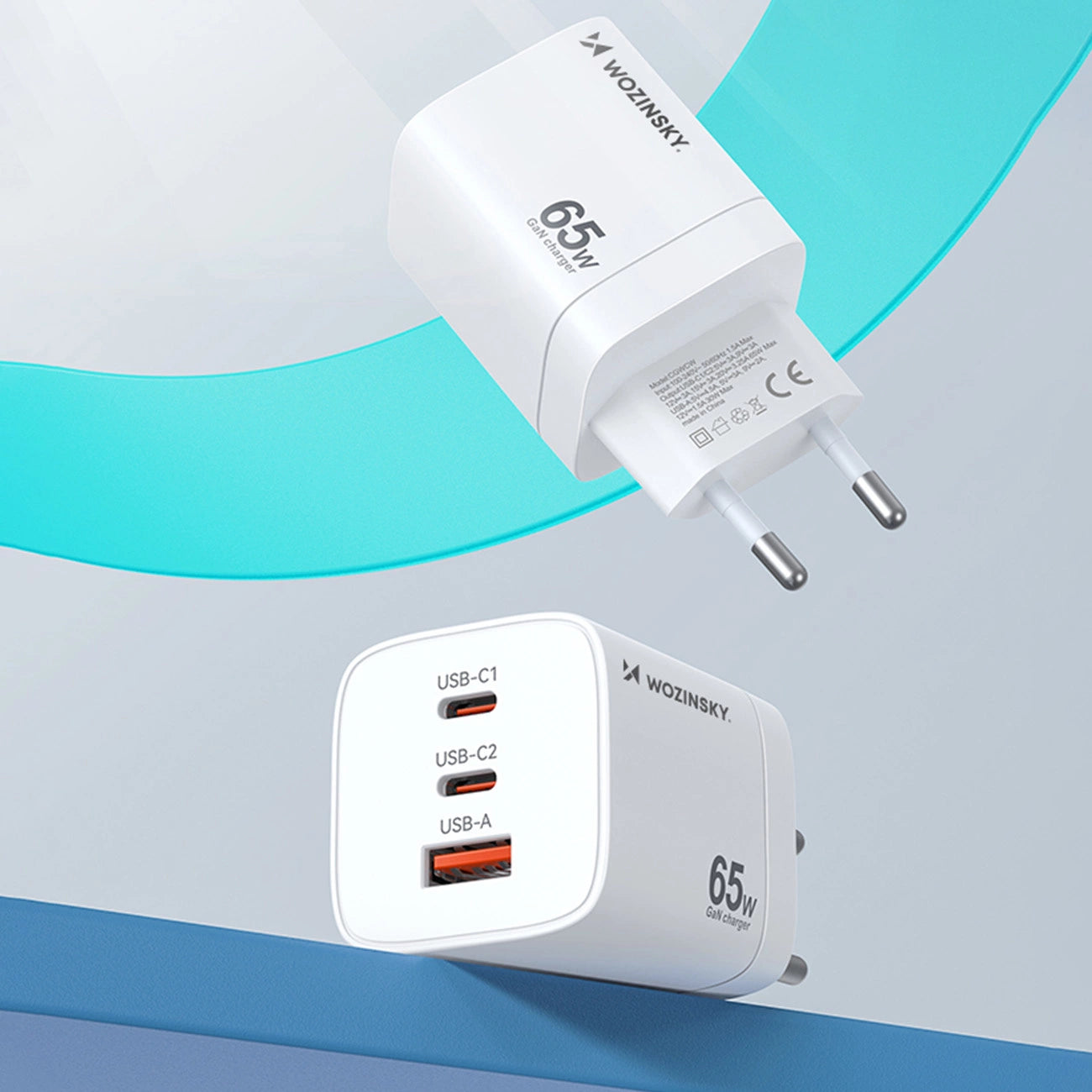 Wozinsky CGWCW 65W USB-A / 2 x USB-C GaN wall charger - white_7