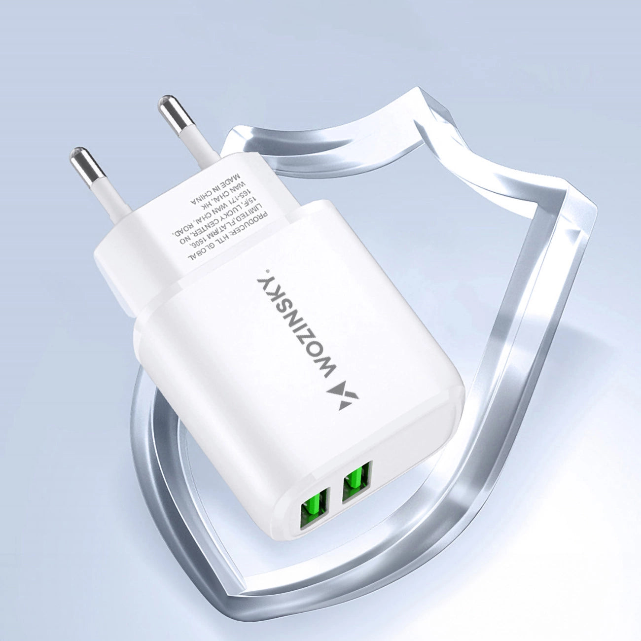 Wozinsky CUWCW 2.4A 2 x USB-A wall charger - white_11