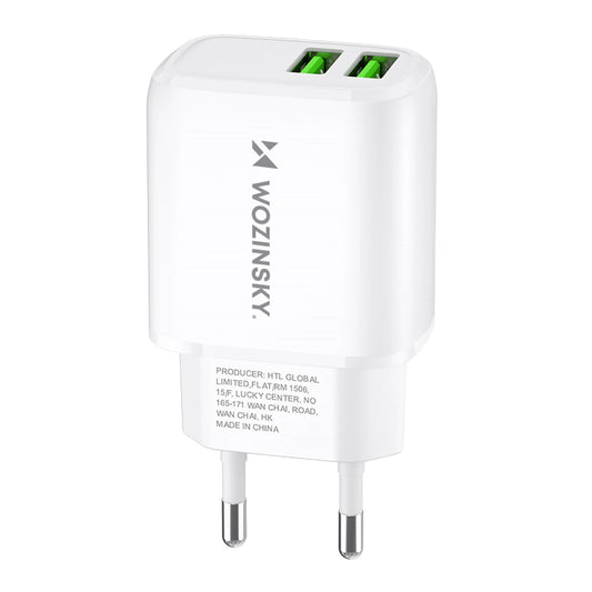 Wozinsky CUWCW 2.4A 2 x USB-A wall charger - white_0