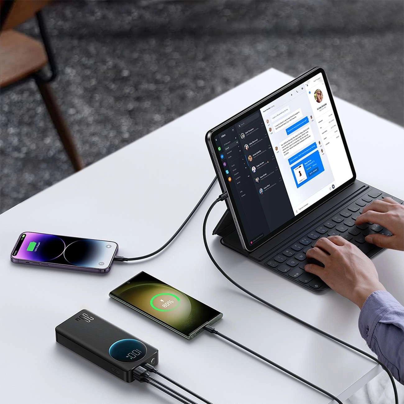 Powerbank Joyroom JR-PBF02 30W 20000mAh + USB-A - USB-C cable 0.25m - black_2