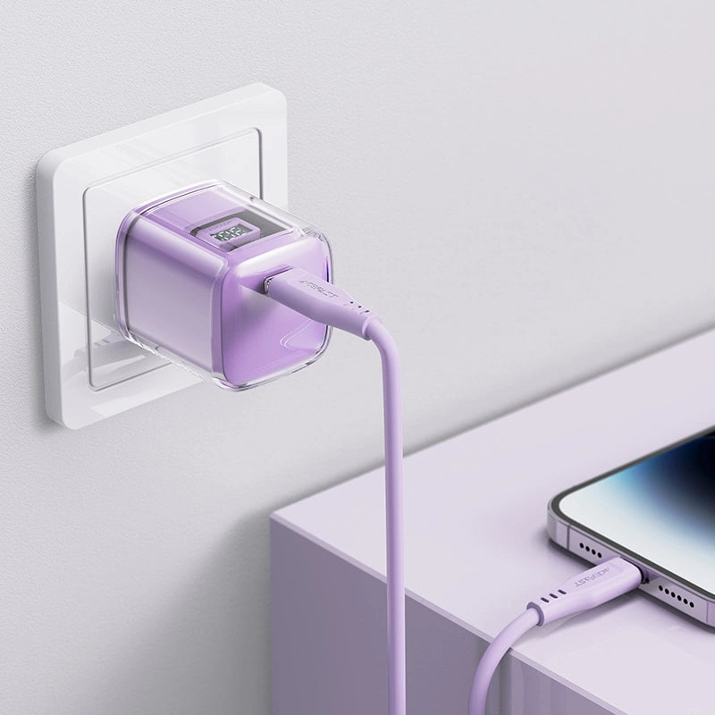 Acefast A53 PD 30W GaN USB-C charger with display - purple_4