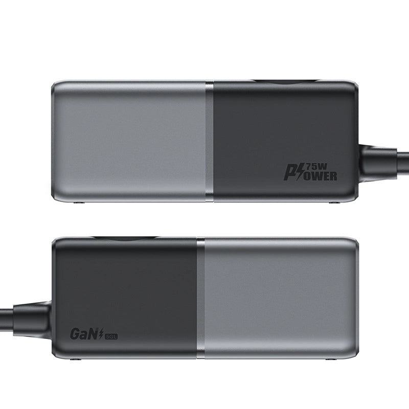 Acefast Z2 GaN 75W PD desktop charger 3x USB-C 2x USB-A - black and gray_11