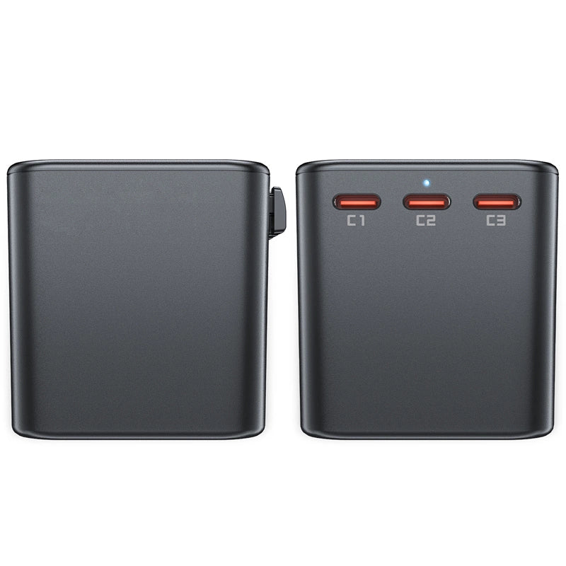 Acefast Z1 GaN 75W PD travel charger adapter 3x USB-C 2x USB-A - black_11