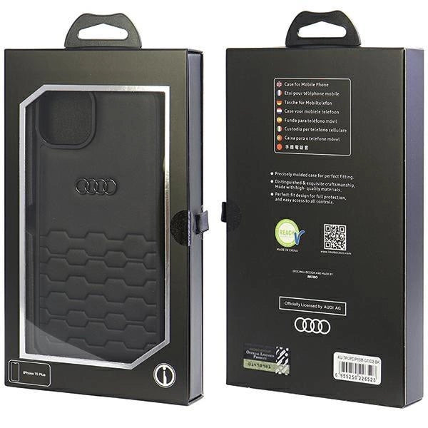 Audi GT Synthetic Leather case for iPhone 15 Plus - black_3