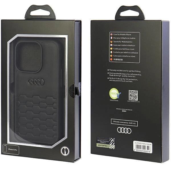 Audi GT Synthetic Leather case for iPhone 15 Pro - black_3