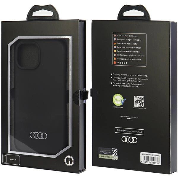 Audi Silicone Case for iPhone 15 - black_6