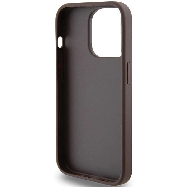 Guess 4G Metal Gold Logo case for iPhone 15 Pro - brown_6