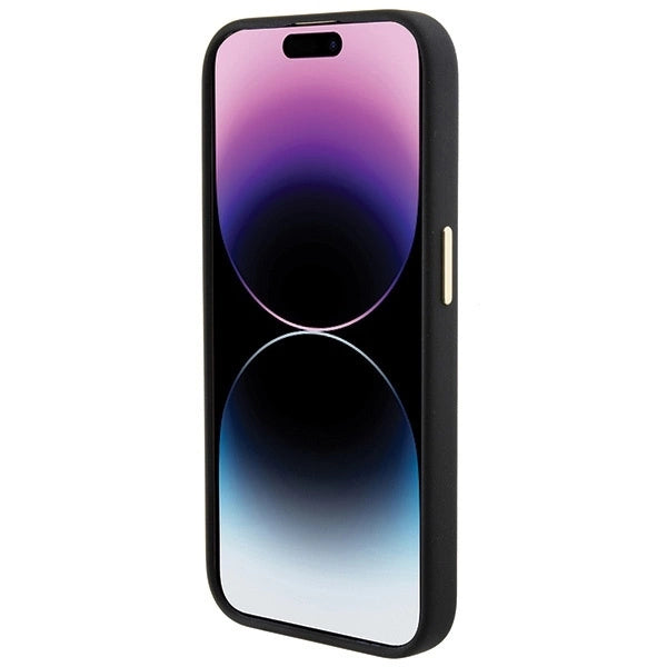 Guess Silicone Logo Strass 4G case for iPhone 15 Pro Max - black_4