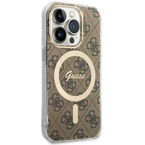 Guess IML 4G MagSafe case for iPhone 15 Pro - brown_2