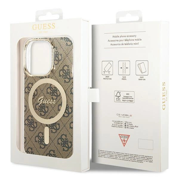 Guess IML 4G MagSafe case for iPhone 15 Pro - brown_6