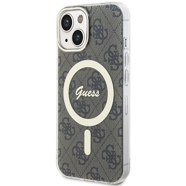 Guess IML 4G MagSafe iPhone 15 Plus Case - Brown_1