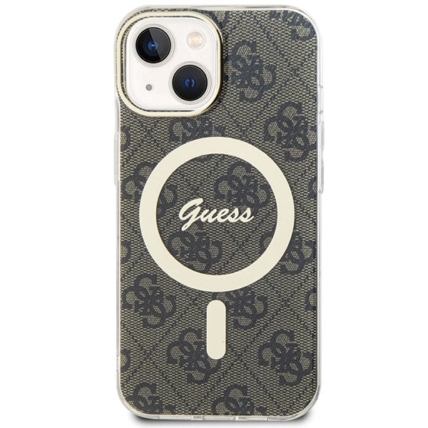 Guess IML 4G MagSafe iPhone 15 Plus Case - Brown_2