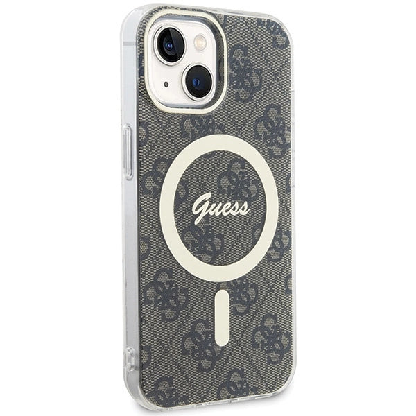Guess IML 4G MagSafe iPhone 15 Plus Case - Brown_3