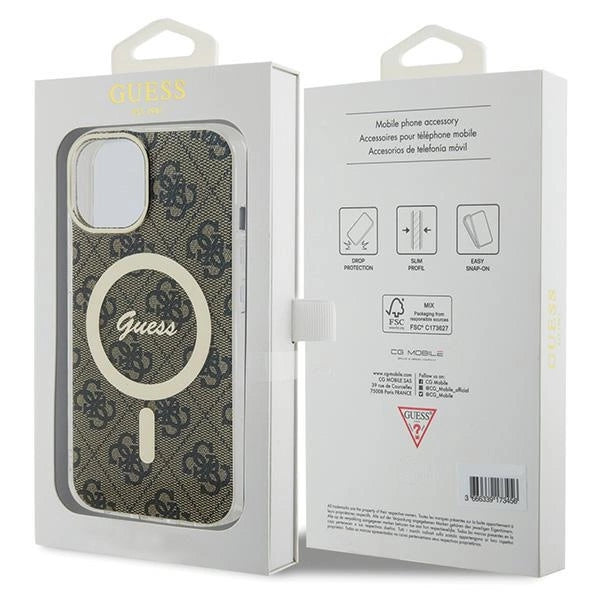 Guess IML 4G MagSafe case for iPhone 15 - brown_7