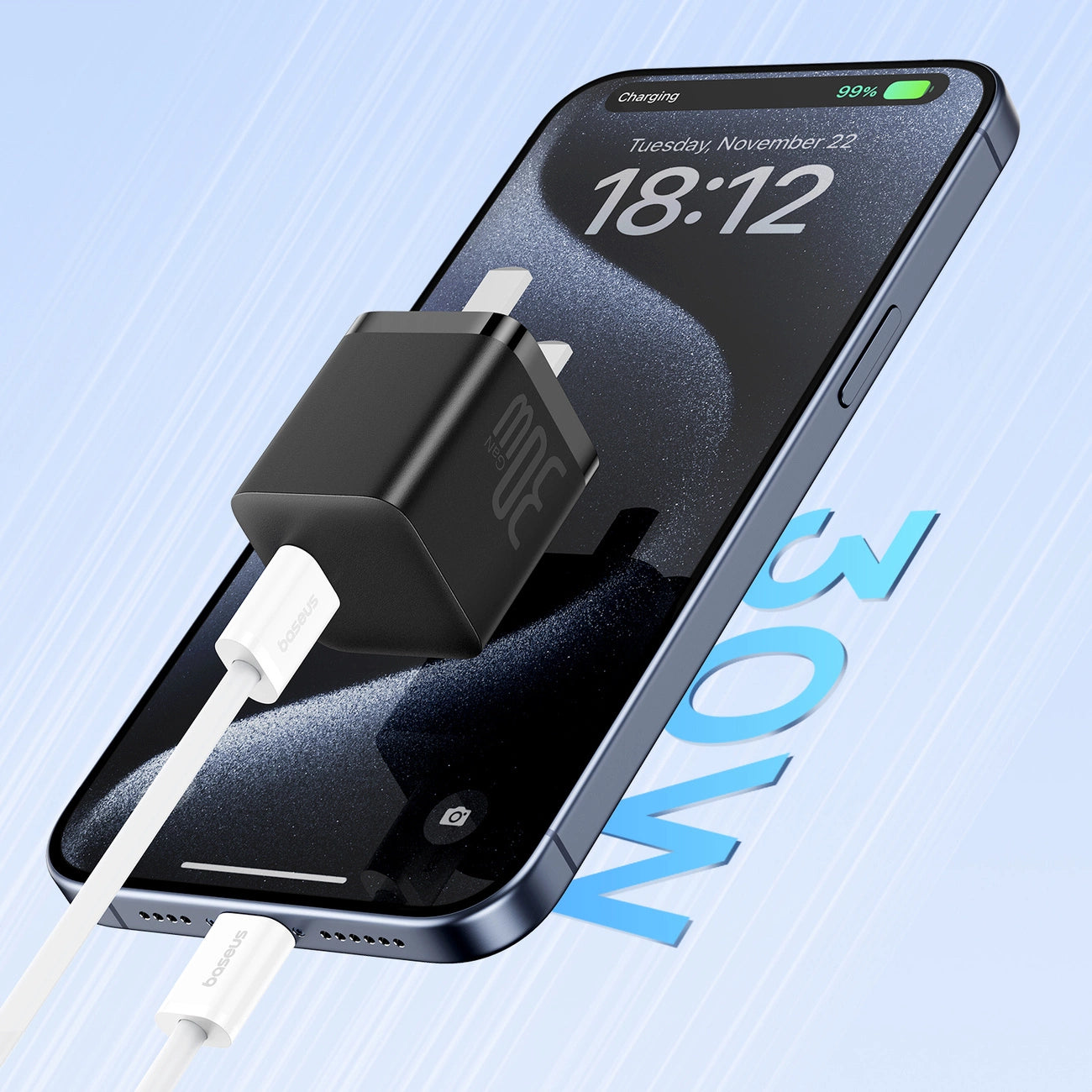 Baseus Superior Series ll USB-C - USB-C 30W 480Mb/s cable 1m - white_7
