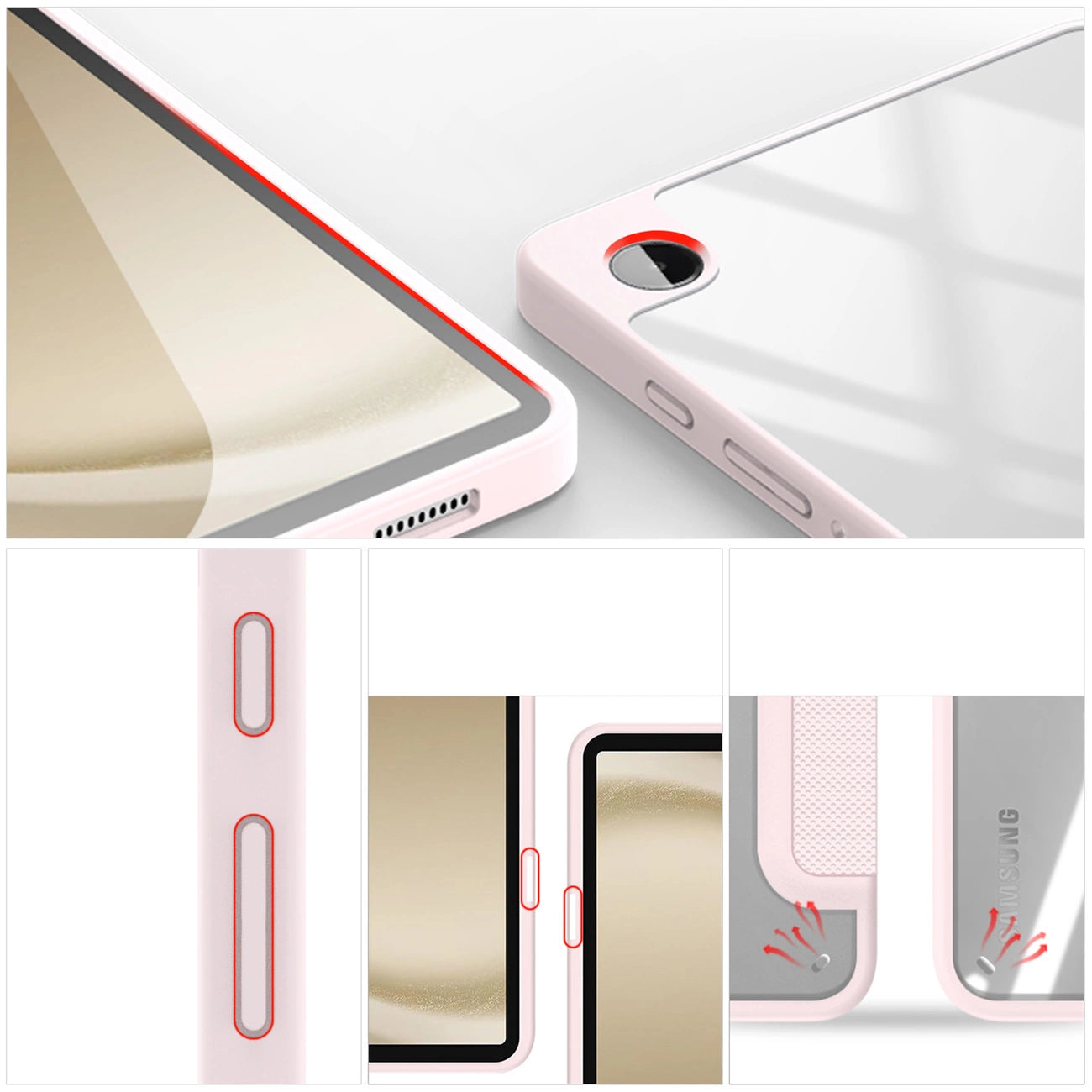 Dux Ducis Toby case with flip stand for Samsung Galaxy Tab A9 8.7'' - pink_5