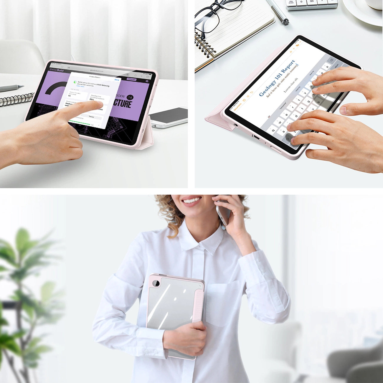 Dux Ducis Toby case with flip stand for Samsung Galaxy Tab A9 8.7'' - pink_7