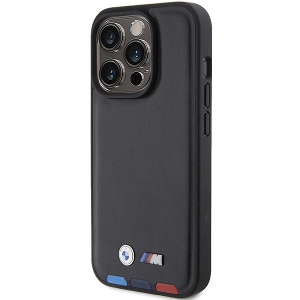 BMW BMHCP15L22PTDK iPhone 15 Pro 6.1" black/black Leather Stamp Tricolor_1