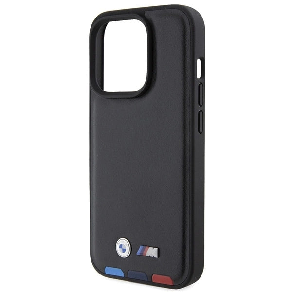 BMW BMHCP15L22PTDK iPhone 15 Pro 6.1" black/black Leather Stamp Tricolor_5