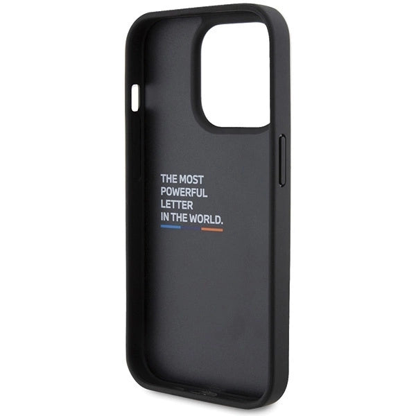BMW BMHCP15L22PTDK iPhone 15 Pro 6.1" black/black Leather Stamp Tricolor_6