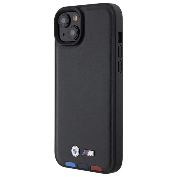 BMW BMHCP15M22PTDK iPhone 15 Plus 6.7" black/black Leather Stamp Tricolor_1