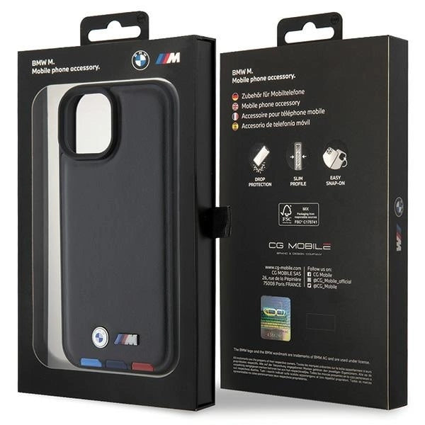 BMW BMHCP15S22PTDK iPhone 15 6.1" black/black Leather Stamp Tricolor_7