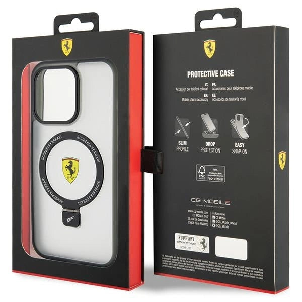 Ferrari FEHMP15LUSCAH iPhone 15 Pro 6.1" transparent hardcase Ring Stand 2023 Collection MagSafe_7
