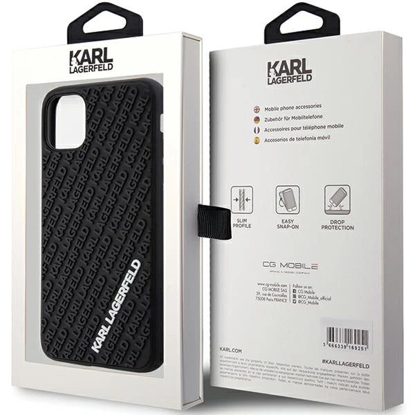 Karl Lagerfeld KLHCN613DMKRLK iPhone 11 / Xr 6.1" black/black hardcase 3D Rubber Multi Logo_7