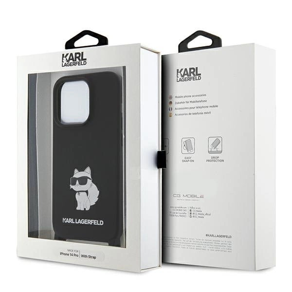 Karl Lagerfeld KLHCP15XSCBSCNK iPhone 15 Pro Max 6.7" hardcase black/black Crossbody Silicone Choupette_6