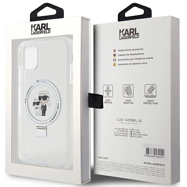 Karl Lagerfeld KLHMN61HMRSKCH iPhone 11 / Xr 6.1" white/white hardcase Ring Stand Karl&Choupette MagSafe_7