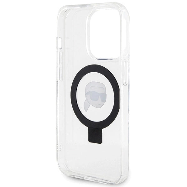 Karl Lagerfeld KLHMP15LHMRSKHH iPhone 15 Pro 6.1" white/white hardcase Ring Stand Karl Head MagSafe_6
